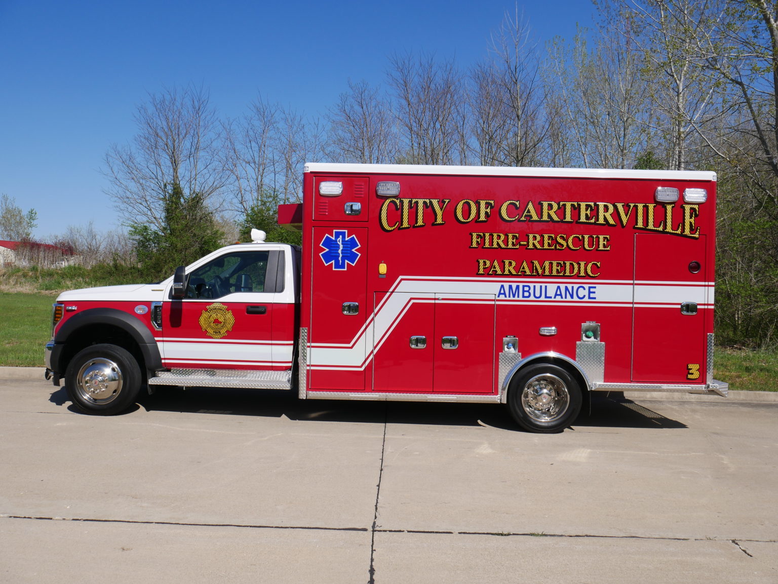 2019 Carterville Fire Department Ford Type I Custom Ambulance
