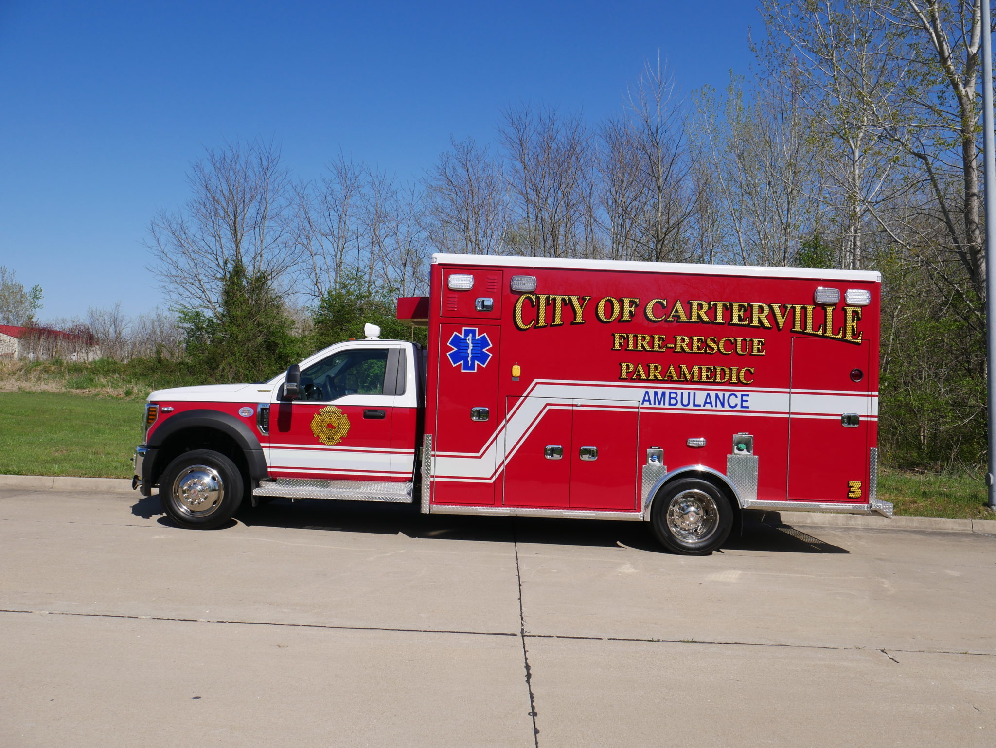 2019 Carterville Fire Department Ford Type I Custom Ambulance