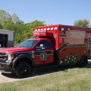 2022 KCKFD AEV Traumahawk X-Series LTD Remounted Custom Ford F-550 Type I Ambulance