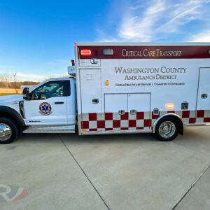 Alternative view of 2024 Washington County Ambulance District Ford Type I AEV Traumahawk Custom Remounted Ambulance
