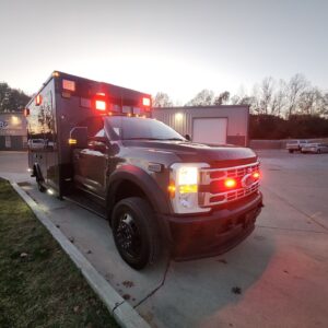 Alternative view of 2024 University of Purdue Fire Department Ford Type I AEV Traumahawk Custom Ambulance