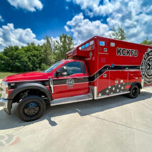 2024 KCKFD Ford Type I AEV Traumahawk Custom Remounted Ambulance