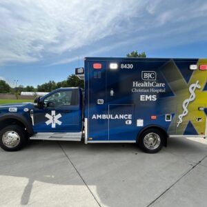 Alternative view of 2024 BJC HealthCare Christian Hospital Ford Type I AEV Traumahawk Custom Ambulance