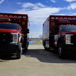 Alternative view of 2026 KCKFD Ford Type I AEV Traumahawk Custom Ambulances