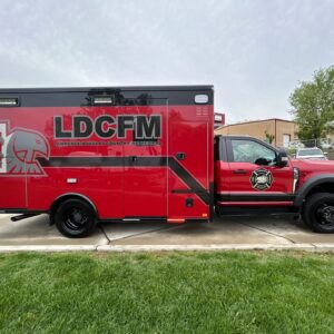 Alternative view of 2026 Lawrence - Douglas County Fire Medical Ford Type I AEV Traumahawk Custom Ambulance