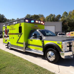 2026 Brainard Volunteer Fire & Rescue Ford Type I AEV ambulance, front passenger three quarter