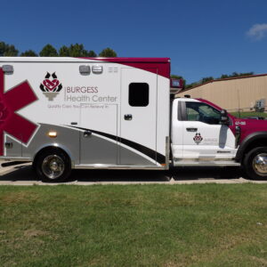 2026 Burgess Health Center Ford Type I ambulance, passenger side profile