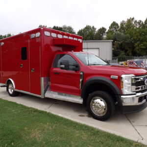 2026 Charleston Fire Department Ford Type I ambulance, front passenger three quarter